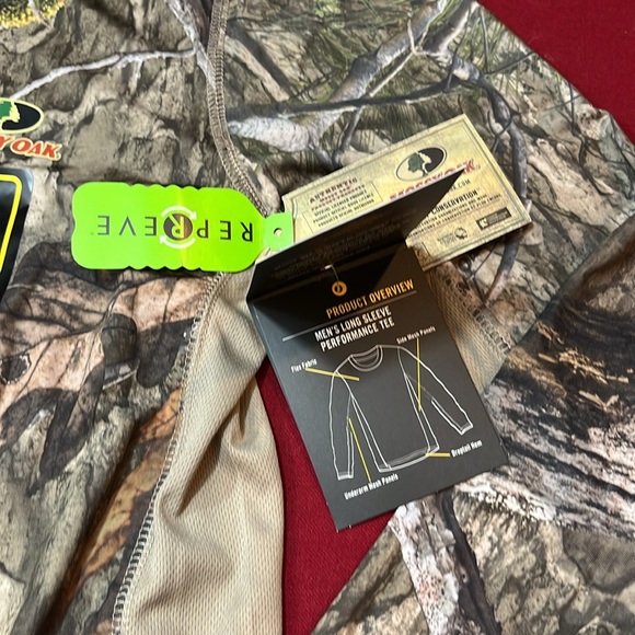 NEW L Mossy Oak Country DNA Long Slv Tee CAMO shirt scent ctrl UPF 30 wicking L - Picture 4 of 16